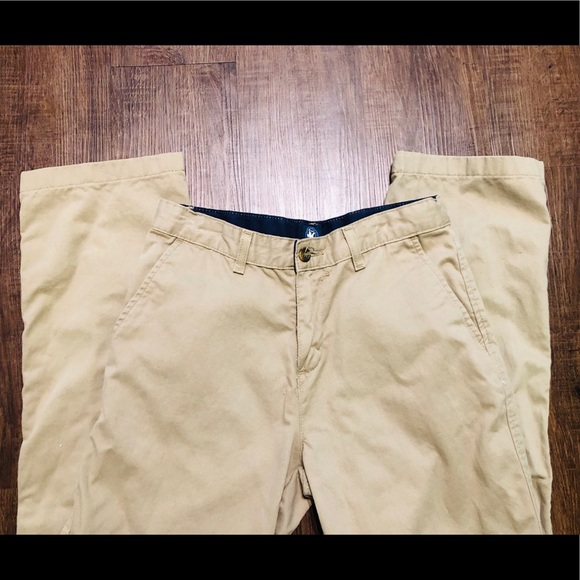 JK Khaki Flat Front Pants Cotton Uniform Boys 16 - Picture 3 of 6